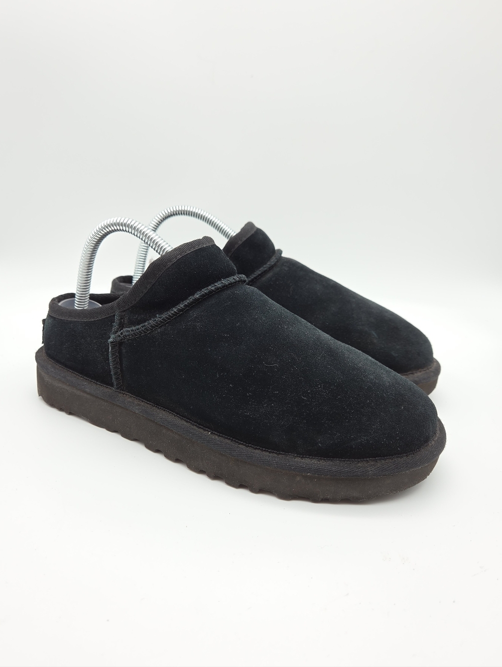 UGG Black Suede Slip-On Clog Mules - Picture 5 of 10